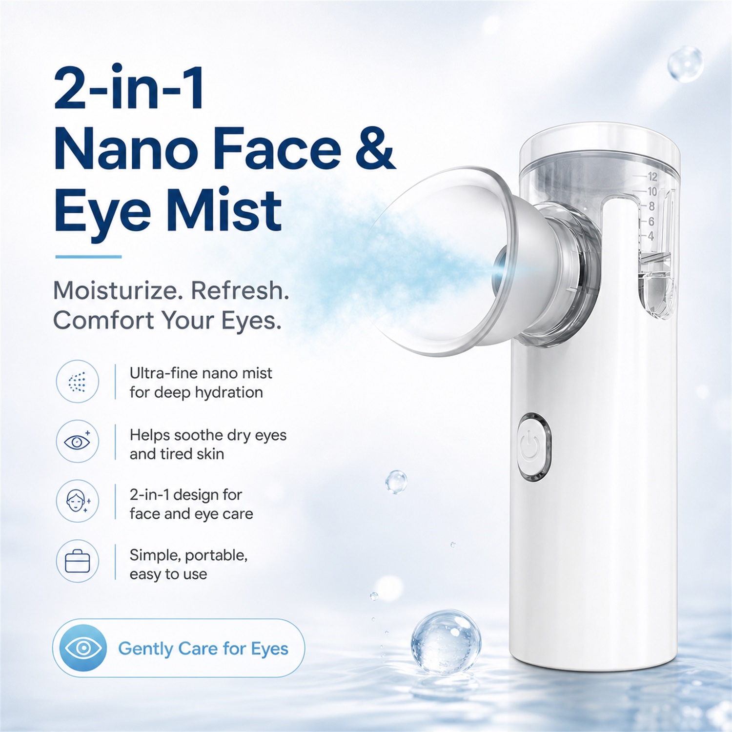 Face Steamer - アイナノ加湿器ネブライザーアイ蒸し器疲労軽減ドライアイ保湿フェイスアイケアマスク加湿ミスト