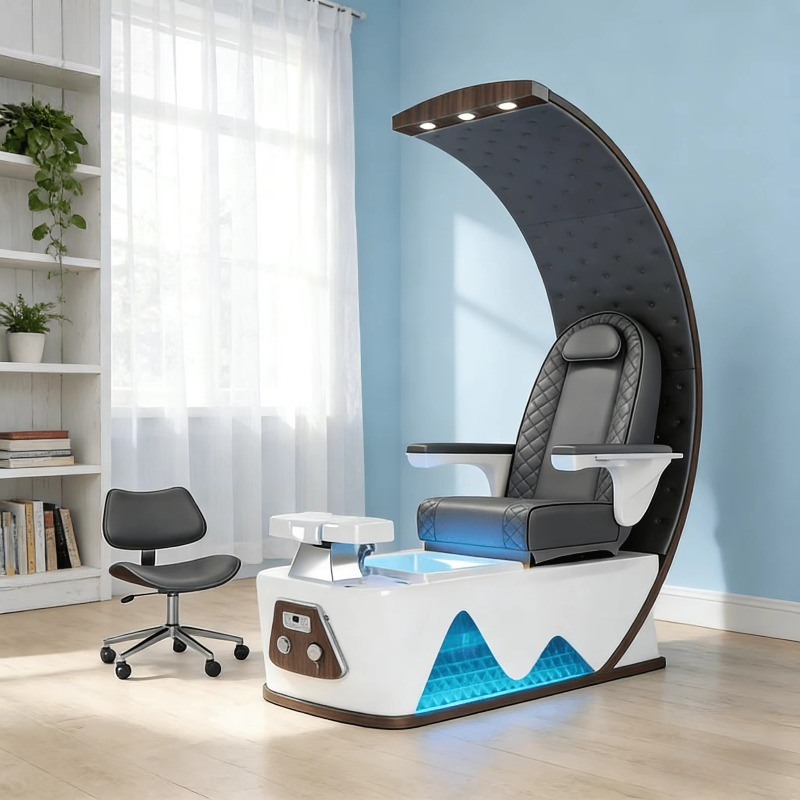 Foot Spa - 最新のスパネイルフットマッサージ電動スローンチェア（マニキュア・ペディキュア用）、サロン用ボウルチェア