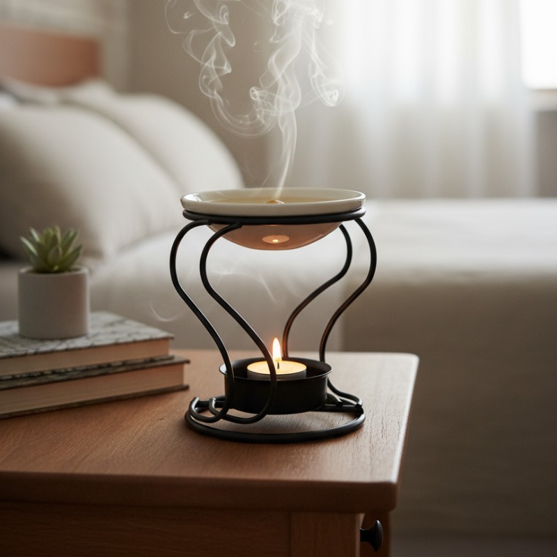Wax Warmer - メタルティーライト、セラミックティーライト、キャンドルオイルバーナーウォーマー、アロマセラピーワックスキャンドル、タルトウォーマーディフューザー、ホーム寝室の装飾用