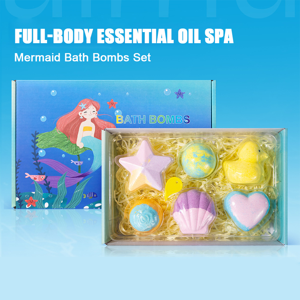 Bath Salts - 女性向けバスボムギフトセット6個入り、天然エッセンシャルオイル配合のリラクゼーションスパ用バスボム、お母さんへの誕生日・母の日ギフト