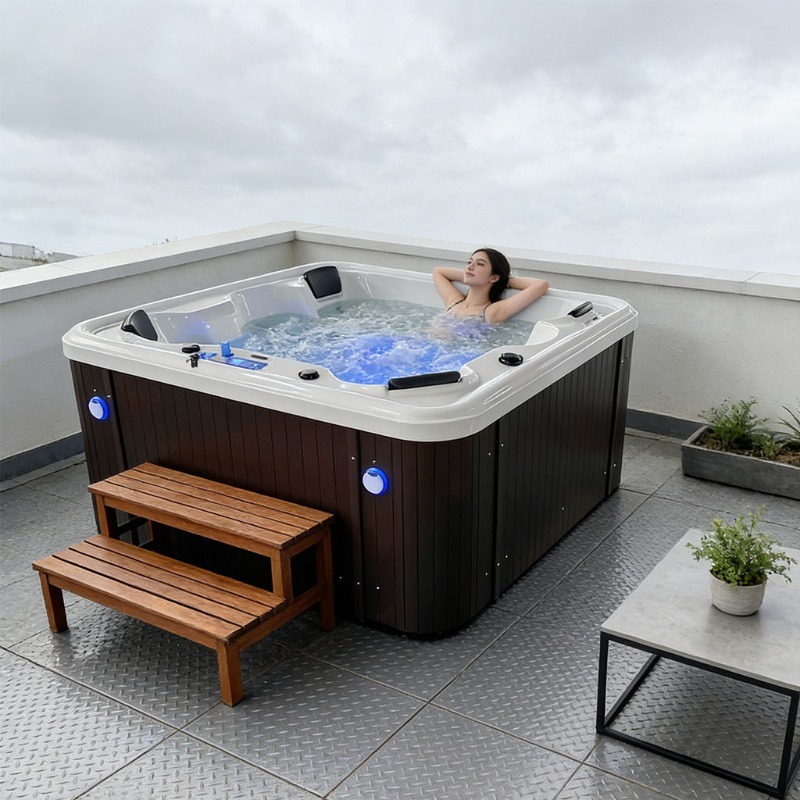 マッサージ浴槽 アクリル製 ジャグジー スパ ホットタブ 屋 - Spa Massager のレビューと価格